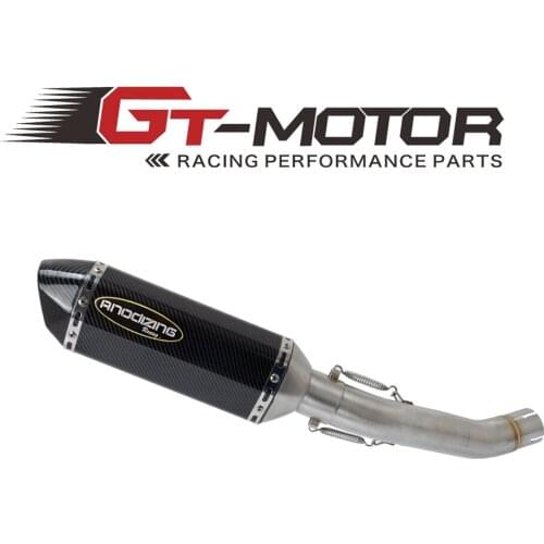 Motorcycle Exhaust System Slip On Middle Pipe Link Pipe For Benelli 300 BJ300 BJ300GS TNT300 BN302 2014-2018with Exhaust Muffler