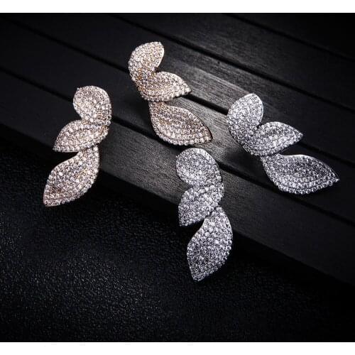 Trendy clear white Water Drop Cubic Zirconia WomenTassel Earring Brazil Style Drop Earring Brincos Bijoux GiftsTrendy clear whit