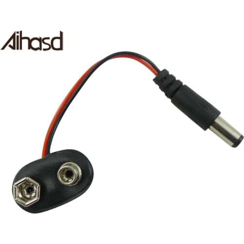 1PCS 10CM DC 9V 5.5*2.1mm Battery Button Power Plug For Arduino