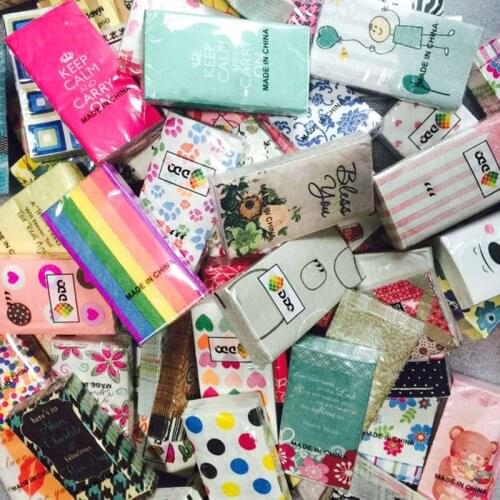 10 pcs Colored printed handkerchief paper banquet wedding banquet birthday party napkin paper oar