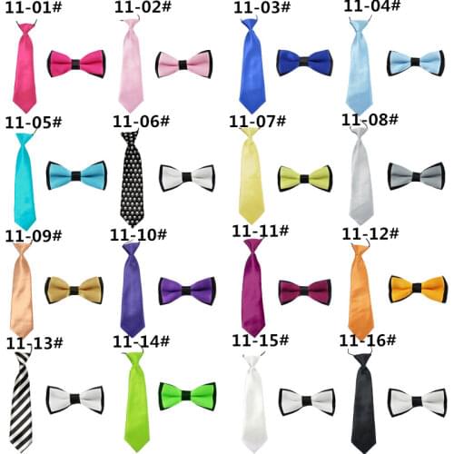 2PCS New Arrival Childrens Kids Ties Bowtie Wedding Boys Bow Tie Matching Colors Clothing Accessories YHHtr0011