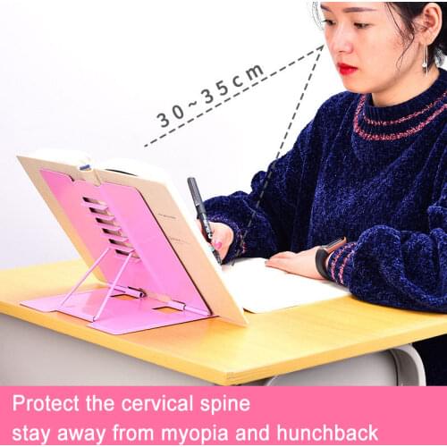 2021 Adjustable Portable Metal Adjustable Reading Book Holder Support Document Shelf Bookstand Tablet Music Score Recipe Stand