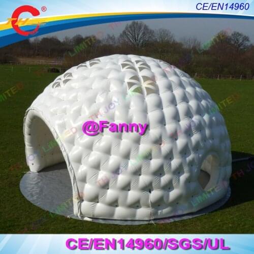 6m/8m/10m white Custom portable outdoor globe air igloo inflatable sphere tent, inflatable igloo dome tent for samle
