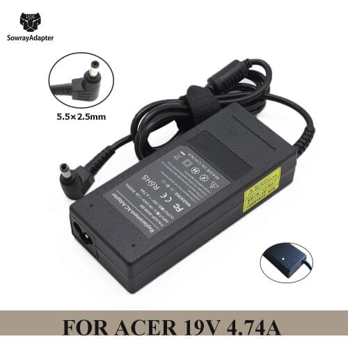 19V 4.74A 90W 5.5x2.5mm AC Power Supply Notebook Adapter Charger For ASUS Laptop A46C X43B A8J K52 U1 U3 S5 W3 W7 Z3 For Toshiba
