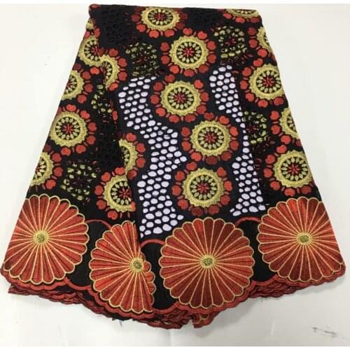 African Lace Fabric Embroidery 100% Cotton High Quality Nigerian Swiss Voile Lace In Switzerland Dubai Style Sew AM47762