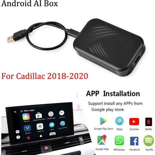 Android Video Audio Wireless CarPlay TV Box For Cadillac ATS-L XTS XT4 XT5 CT6 ESCALADE 2018-2020 4GRAM 64G ROM