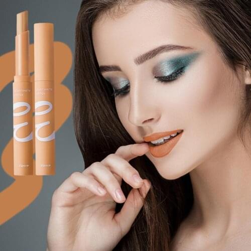 12-color Velvet Matte Lipstick Eye-catching Easy to Use Lipstick Easy to Use Smooth Application Rotating Up and Down