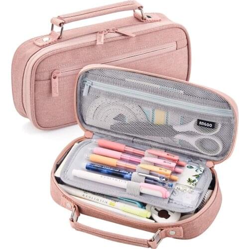 Big Capacity Pencil Case School Large Pencil Pouch Bag for Girls Boys Teens Cute Double Layer Kawaii Pencil Case College Office