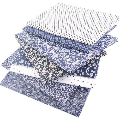 Booksew 50x150cm Vintage Floral Printed 100% Cotton Cloth Plain Fabrics for Sewing handicraft Needlework Patchwork by per Meters