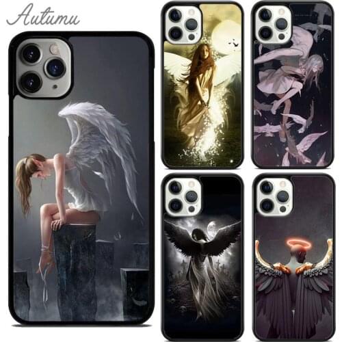 Fantasy Angel Girl Wings Phone Case for iPhone 11 12 Pro Max mini X XR XS SE 2020 5 6S 7 8 Plus Samsung Galaxy S8 S9 S10 Cover