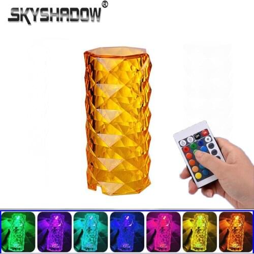 Cylinder Diamond Table Lamp Modern Crystal Led Desk Lamps For Bedroom Decoration Living Room Art Deco LED Night Lights Xmas Gift