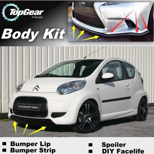 Bumper Lip Deflector Lips For Citroen C1 2005~2019 Front Spoiler Skirt For TG Friends to Car View Tuning / Body Kit / Strip