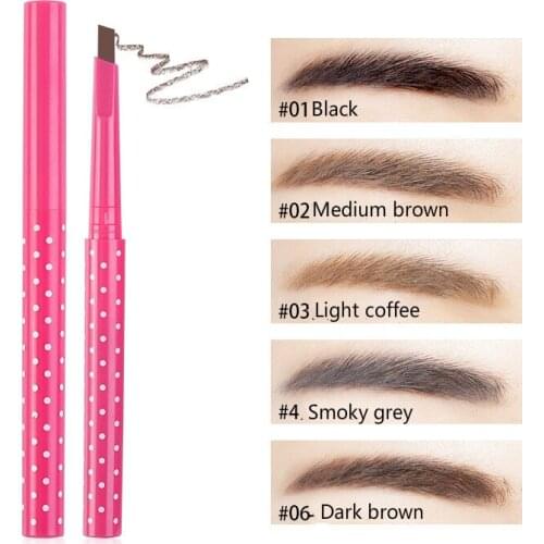5 Colors Eyebrow Pencil Natural Waterproof Rotating Automatic Long Lasting Cosmetic Eyebrow Shaping Liner Pen For Comestic tool