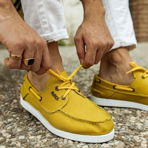 Knack Seasonal Men 'S Linen Shoes 008 Yellow Street Fashion Spring Summer Fashion New Season Cool Comfortable Style