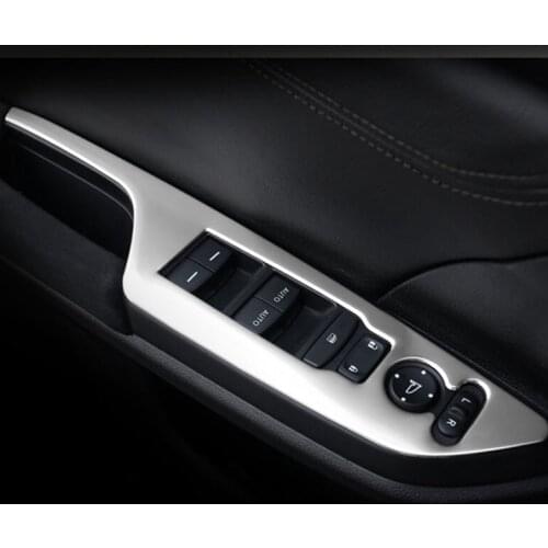 Stainless steel For Honda Insight 2018 2019 Accessories LHD Door Window glass Lift Control Switch Panel Cover Trim car styling