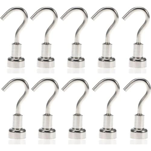10-30 PCS Heavy Duty Magnetic Hook Organization Home Kitchen Bathroom Shower Clothes Hat Gadgets Hanging Hanger Magnet Tools