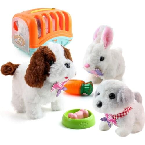 Cute Plush Electric Simulation Dog Rabbit Plush Walking Puppy Lovely Toy Birthday Gift Electric Play Pet Toys For Children