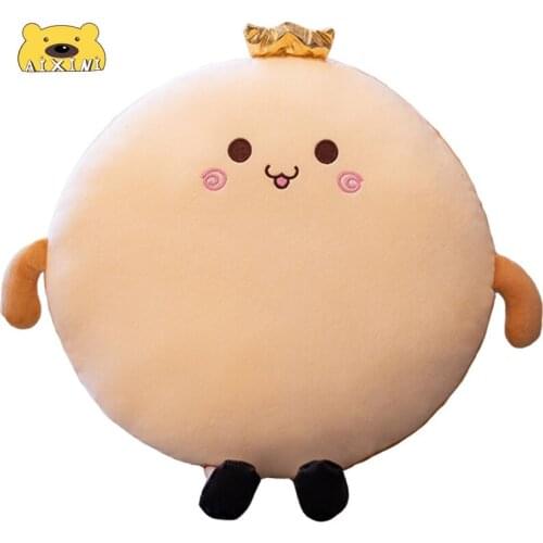 Cute Toast Bread Pillow Food Plush Toy Children Sleeping Food Pillows Girl Stuffed Animal Crown Dumpling Plush Kawaii Plushie