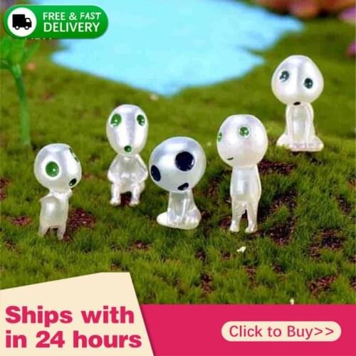 Tree Spirit Princess Mononoke Mini Action Figure Glow In Dark Luminous Elf Tree Dolls Cartoon Figurines Mini Toys High Quality