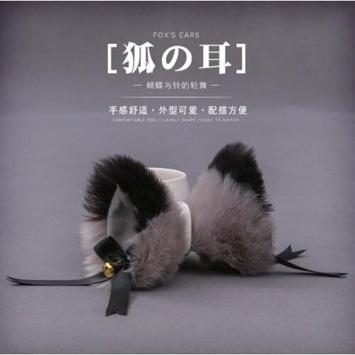 Lolita New Plush Cat Animal Furry Cat Ears Hairpins Lolita Fluffy Fox Ear Cosplay Hair Clips Party Performance Costume Accessori