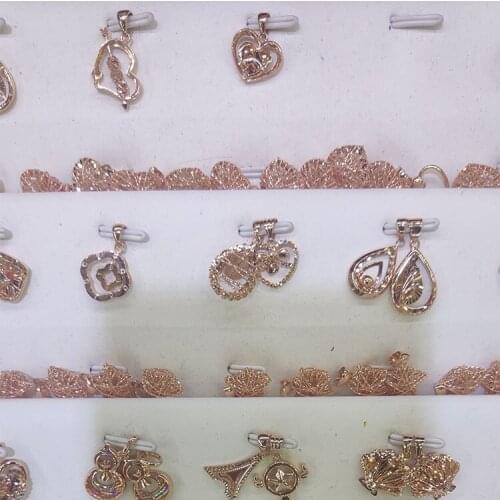 18K pure real solid white gold heart shape pendant for women