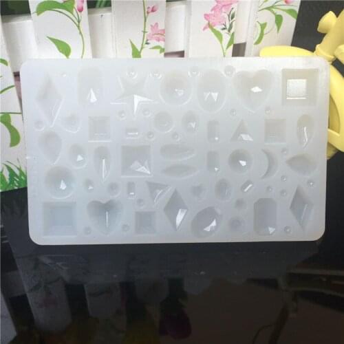 All mirror DIY jewelry crystal gel silicone mold pendant mold cake decorating tools