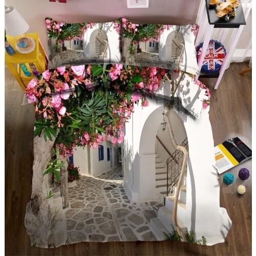 Luxury Bedding Set 3D Bedding Sets Bedsheet Pillowcase Duvet Bed Cover California King Flat Sheet Flower Decorate