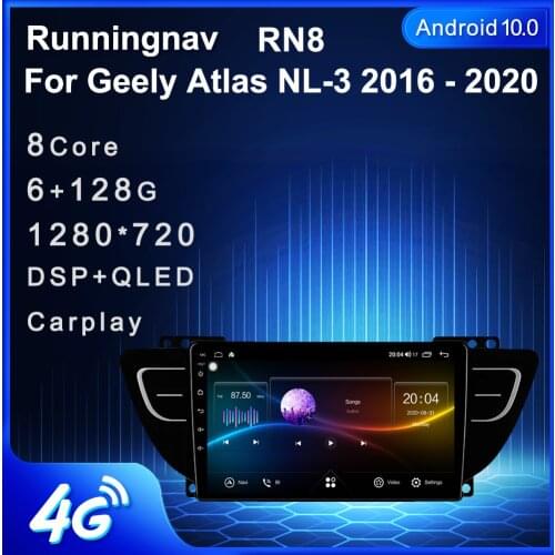 Runningnav For Geely Atlas NL-3 2016 - 2020 Android Car Radio Multimedia Video Player Navigation GPS