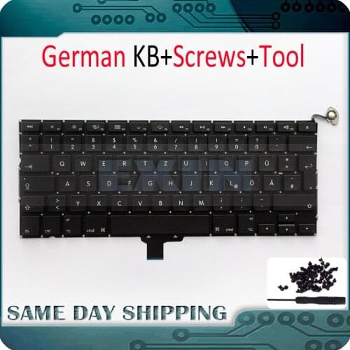 Brand New for MacBook Pro 13.3" A1278 Keyboard German Deutsch QWERTZ Tastatur Keyboard+100Pcs Keyboard Screws 2008-2012 Year