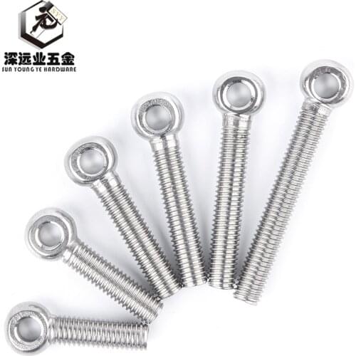 Eyelet Screw Fisheye With Holes Bolt GB798 M5 M6 304 Stainless Steel Ring Link Bolt Fisheye Eye Slip Hole Screw Eye Bolts