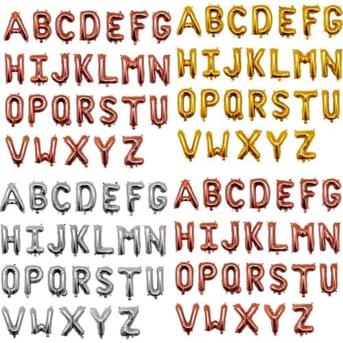 Happy Birthday party balloons Wedding decorations balloons 16inch Alphabet Foil Letter balloon kids baby shower girl supplies