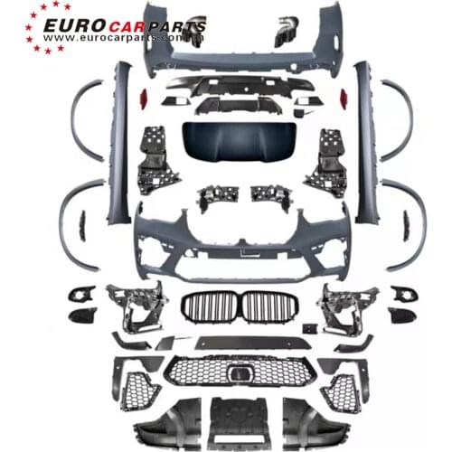 High quality X5 series G05 X5M bodykiy fit for G05 X5M over fenders front bumper grille rear bumper exhaust tips