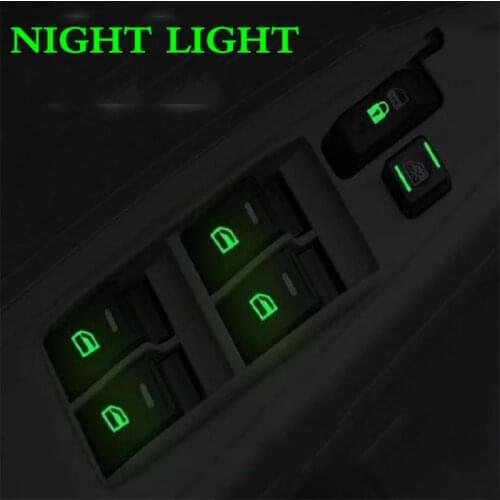 1Pcs For Mitsubishi ASX Outlander 2013 2016 201 Car Styling Car Door Window Lift Window Button Sticker Car Sticker Luminous