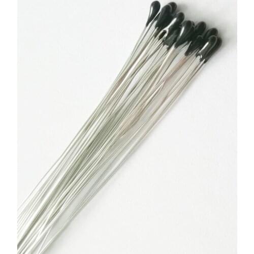 10pcs 70mm copper tinned wire plastic package NTC thermistor 2K 2.252K 3K 5K 10K 50K 100K 3950 1% Custom thermistors