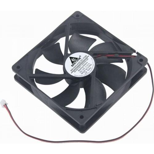100 pcs Gdstime DC 12V 2Pin 120*120*25mm 12cm 5 inches Brushless Cooler 0.15A Cooling Fan 120mm x 25mm 2000RPM