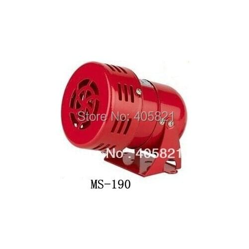 114dB Sound 40W MS-190 Mini metal Motor Siren DC12V DC24V AC110V AC220V