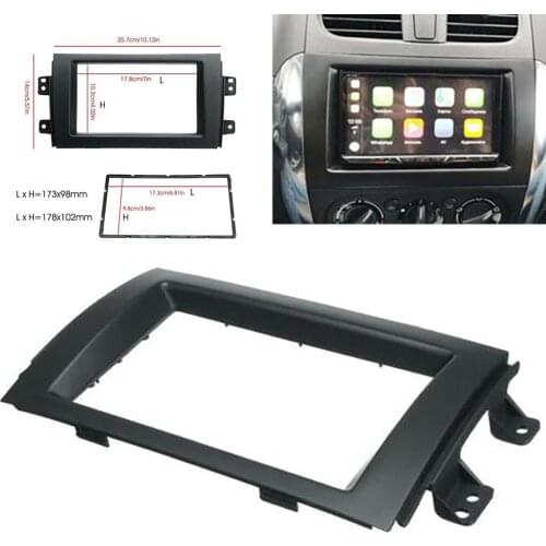 178 * 102mm DVD Double Din Stereo Radio Plate Frame Panel Trim Dash Mounting Installation Kit For 2007-13 Suzuki SX4