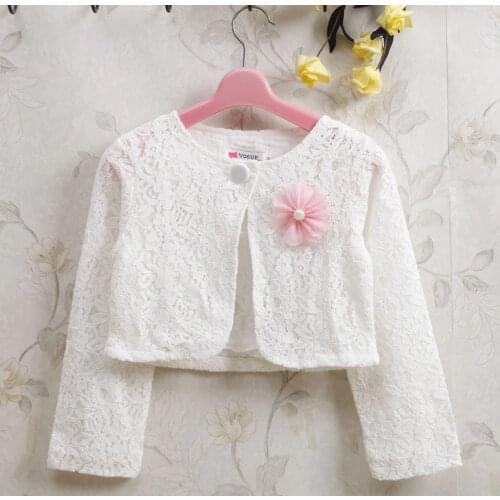 2021 Kids Shrug Girls Jacket 100% Cotton Sweet Girls Cardigan Sweater 1 2 3 4 6 8 10 11 Years Kids Clothes RKC185051