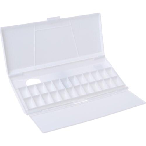 24Grid Folding Moisturizing Watercolor Palette for Artist Watercolor Oil Painting Paint Palette Tray Box Art Supplies