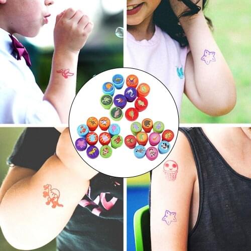 30PCS Cute Cartoon Wild Marine Animals Dinosaurs Self-ink Stamps for Kids Children DIY Crafts Classroom Reward Party Favor