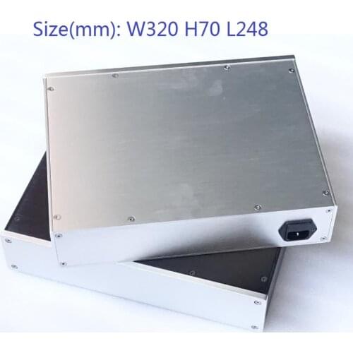 Size W320 H70 L248 Full Aluminum Chassis Amplifier Case Preamp Enclosure DAC Box 3207