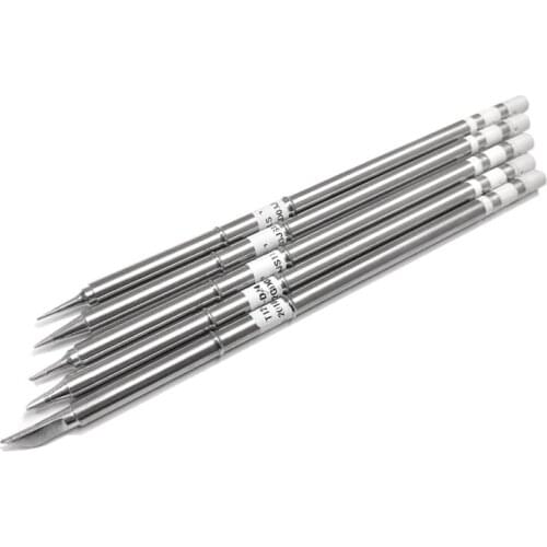 Promotion! 5 Pcs T12 Series Solder Iron Tips for Hakko FX951 BAKON 950D Soldering Station