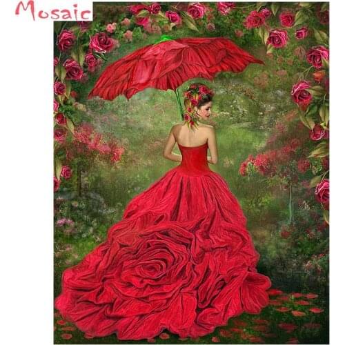 Diy Diamond Painting woman full square /round embroidery Inlay Rose Life Girl diamond embroidery full display daimond painting