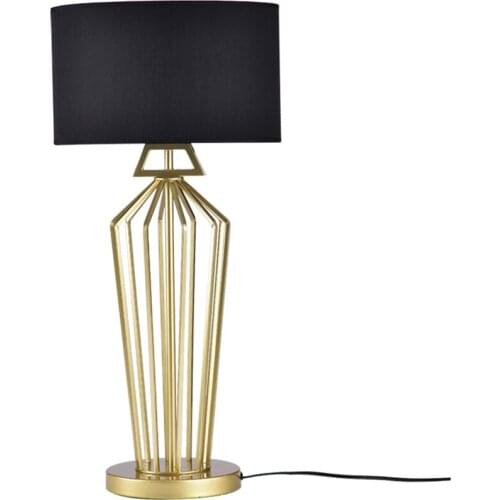 American Gold Line Lamp Decorative Table Lamps Modern Living Room Bedroom Bedside Study Room Fabric Table Lights Fixtures
