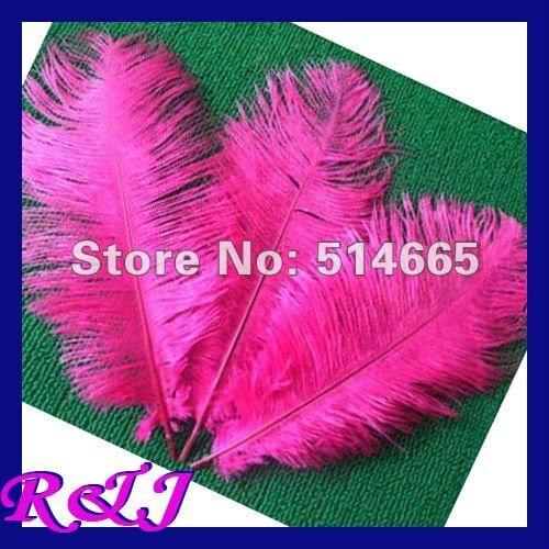 Free shipping Cheap ostrich feather 100pcs 10-12 inches 25-30cm hot pink Ostrich plumage ostrich plume