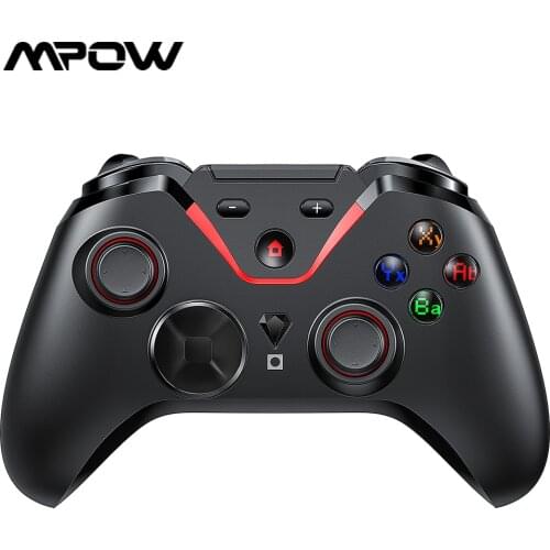 Mpow PC249 Wireless Game Controller Joystick Gamepad with Phone Holder 40H Battery Life Trigger Joystick for PC/Android/Switch