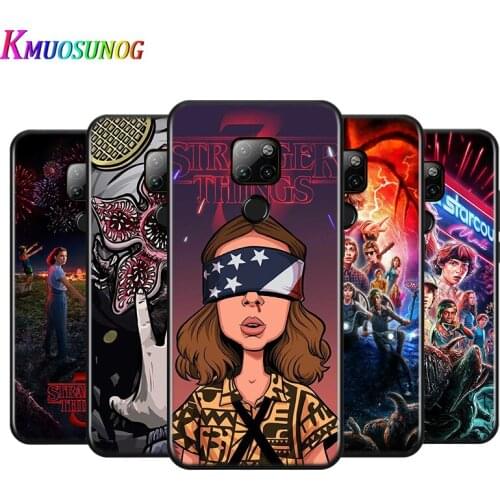 Stranger things For Huawei Y9A Y8P 2020 Y8S Y7A Y9 Y7P Y5P Y9 Y7 Y6 Y5 Prime Pro 2019 2018 2017 Black Phone Case