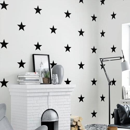 Black White Stars Wallpaper For Kids Room Modern Children Bedroom Living Room Study Room Background Home Decor Wall Paper Rolls