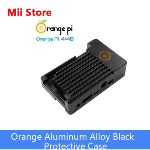 Orange Pi Aluminum Alloy Black Protective Case+Antenna+Thermal Conductive Adhesive,Suitable for OPI4/4B Boards