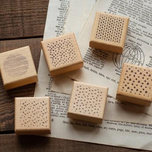 32x32mm Wooden Seal Hand Account Seal Scrapbook Stamp Kids DIY Handmade Photo Album Students Stamps Arts Paper Crafts